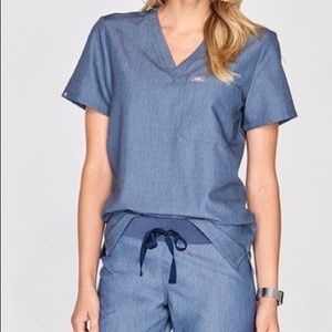 Figs Heather Denim Set ( Catarina, Livingston)